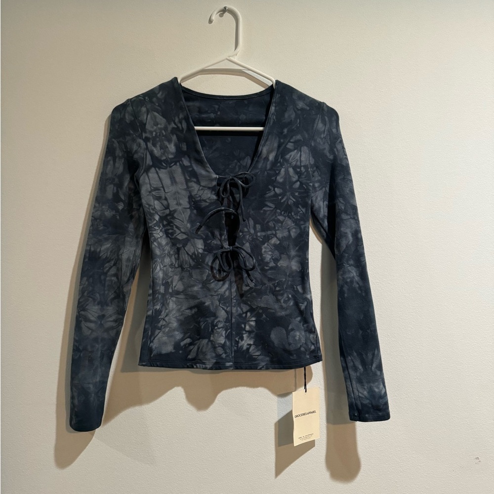 Groceries Apparel Long Sleeve Tie Dye Top